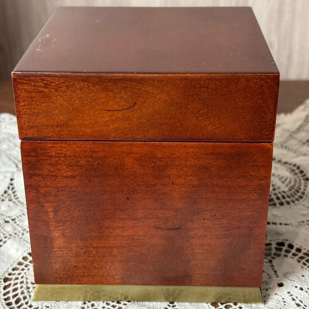 Vintage Mahogany and Brass Bombay Company Box with Medallion